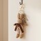 Wrapables Cute Plush Keychain Pendant Charm for Bag, Gingham Bunny